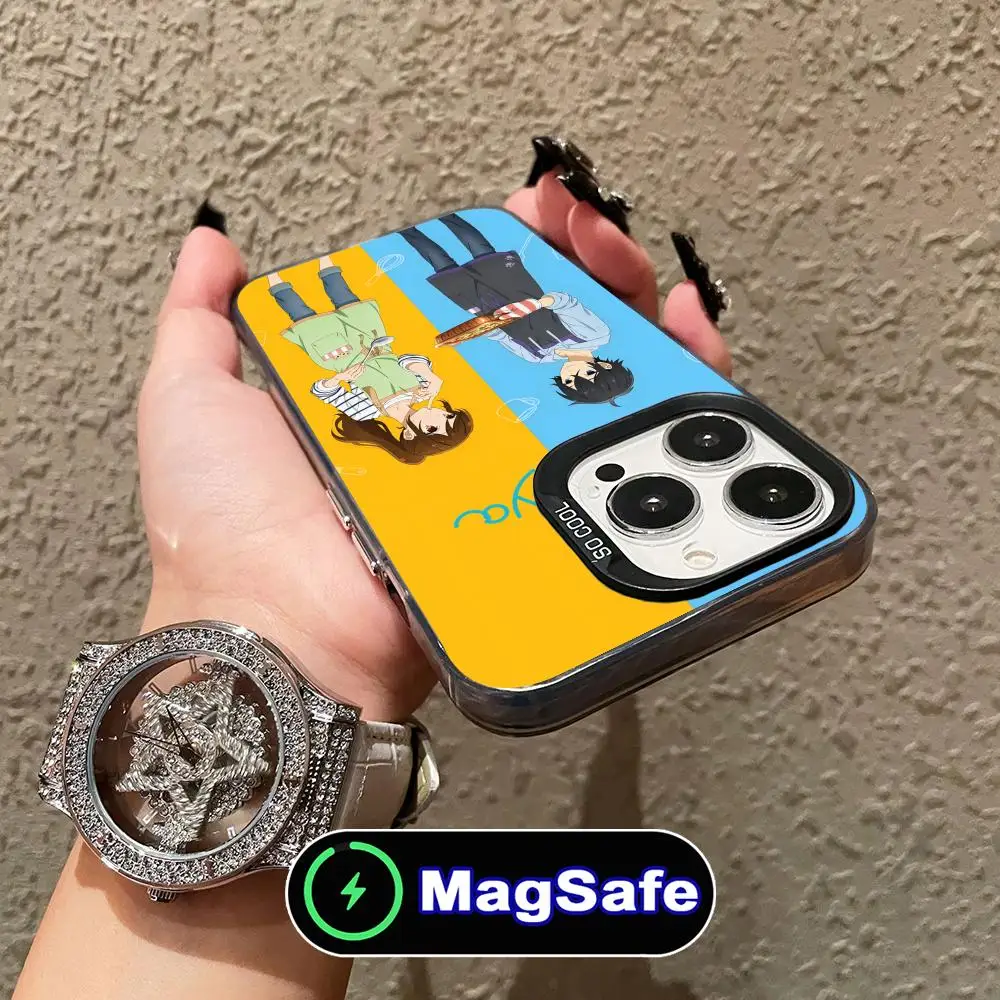 

Чехол для мобильного телефона с изображением аниме Horimiya для iPhone 16, 15, 14, 13, 12, 11 Pro Max Plus, роскошные мобильные телефоны MagSafe с полупрозрачным цветным принтом