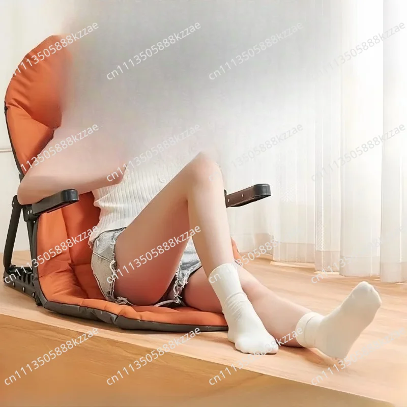 Back Chair On The Bed Foldable Recliner Tatami Seat With Armrests Student Dormitory Couch Outdoor Folding Chair With Free Pillow