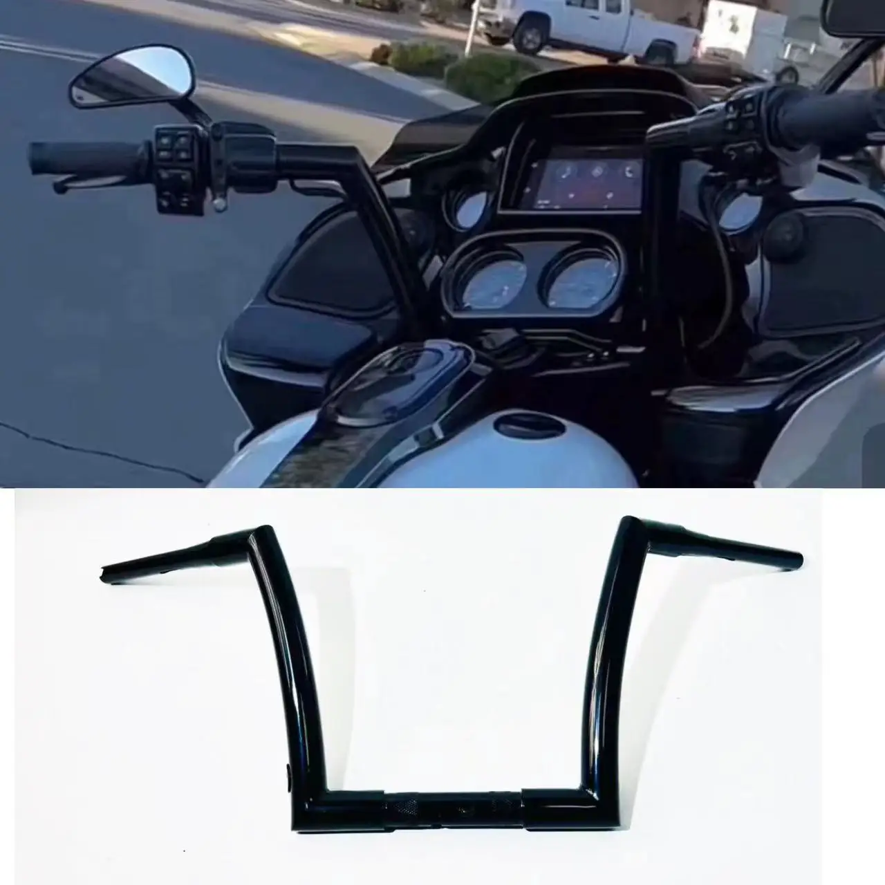

Motorcycle 1.5‘’ APE Hanger Handlebar For Harley Road Glide Road King Touring Electra Glide 2014-2023 Accessories Handle Bar