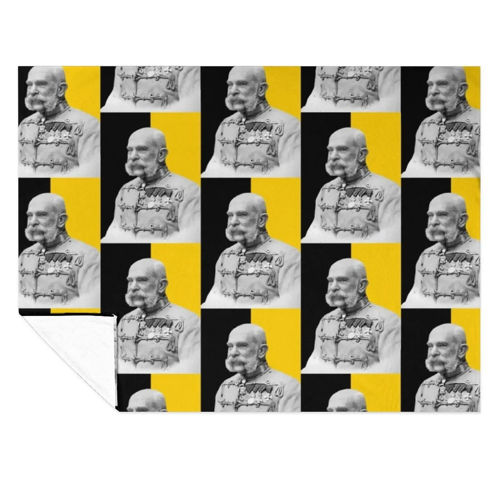 

Franz Joseph I of Austria with Flag Throw Blanket Thin Extra Large Throw Soft Plaid Warm Blankets