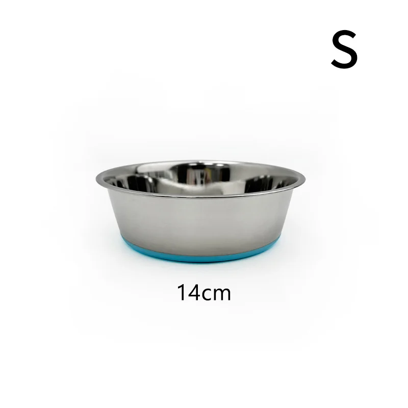 Cup Stainless Steel Dog Bowls Set for Food and Water, Silicone Base Anti-Slip,Extra Thick Metal Dog Bowl for Cats and Puppies