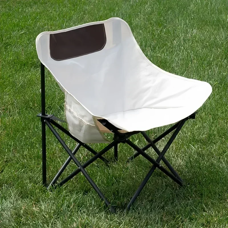 Portable Folding Chair Outdoor Camping Moon Chairs Lightweight Fishing Chair Travel Beach Chairs Garden Rest Chair Load Bearing