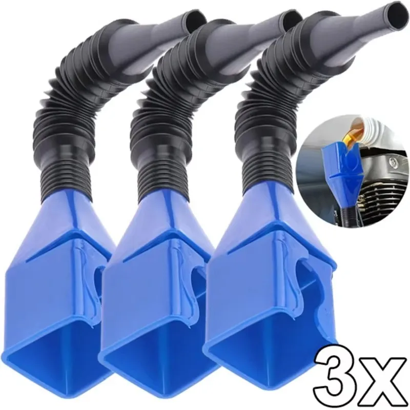 Embudo de reabastecimiento de combustible para coche, herramienta de embudo plegable para aceite de motor, embudo de plástico, herramienta de reabastecimiento para coche y motocicleta, piezas de automóvil, 1-8 unidades