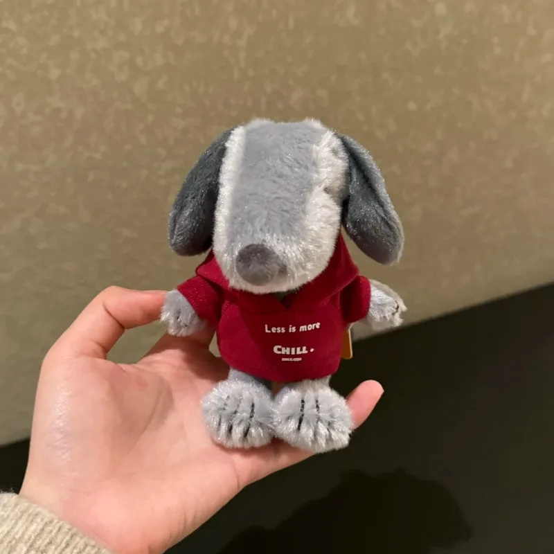 2026 New Snoopy Kawaii Plush Doll Keychain Cartoon Creative Bag Pendant Car Key Accessories Children's Festival Gift