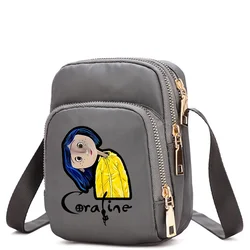 Crossbody Bag Coraline & The Secret Door Print Women Shoulder Bags Kawaii Cartoon Tote Bag Underarm Fashion Collocation Trendy