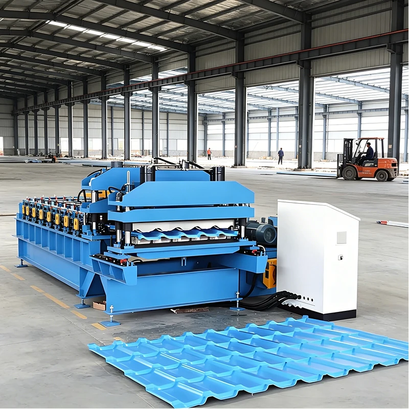 High Speed Roof Sheet Roll Forming Machine Steel Roofing Panel Making Machine for Warehouse Factory Construction Projects