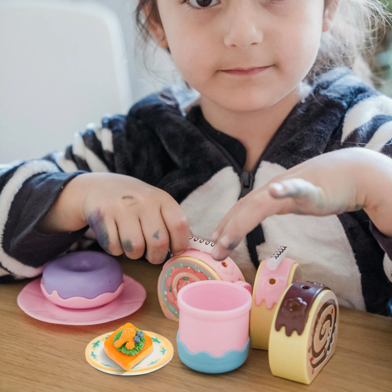 Resin Art Class - 6Pcs Mini Sandwich Breakfast Resin Realistic