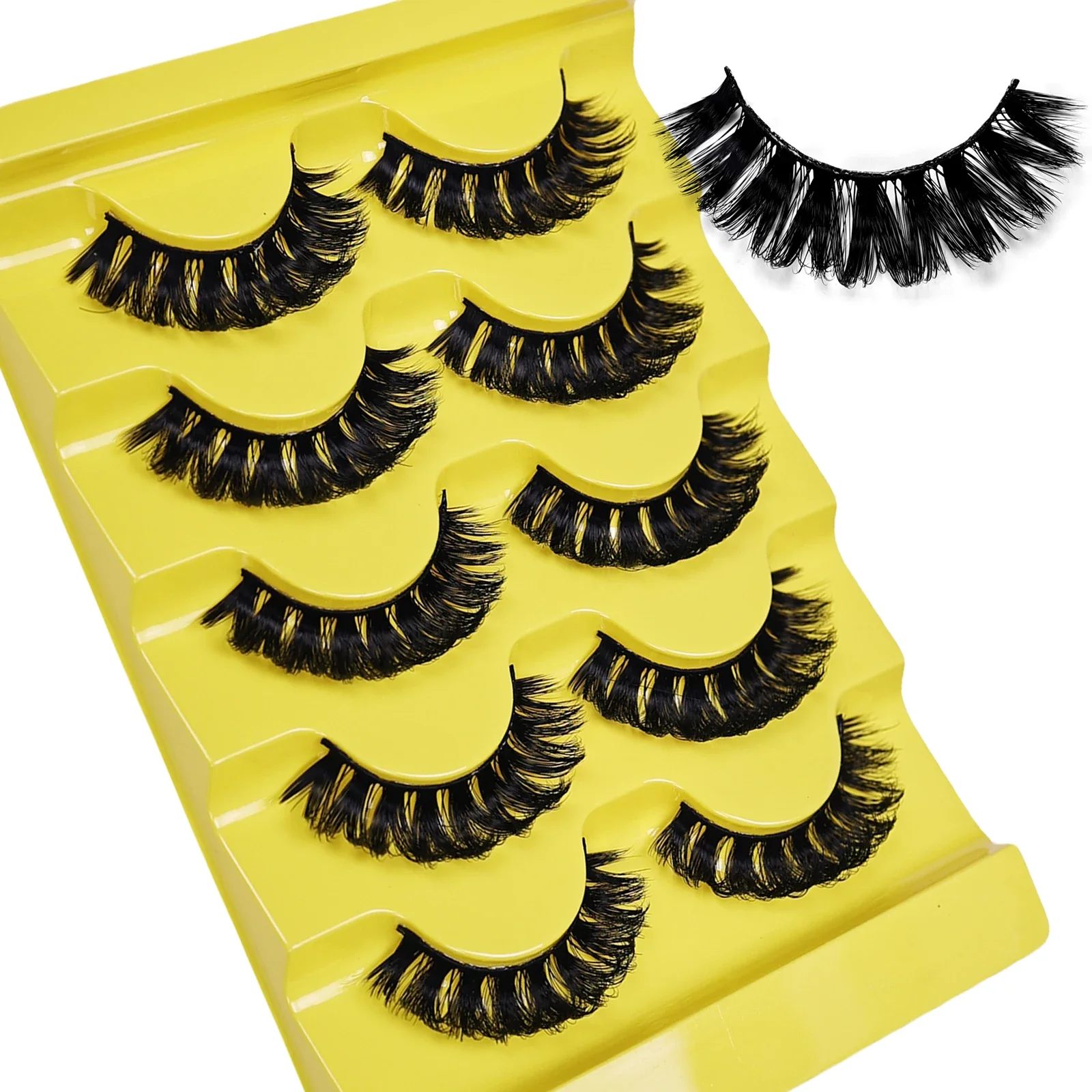 15 paia/25 paia 3D ciglia finte striscia russa DD Curl ciglia finte soffici volume estensione ciglia trucco