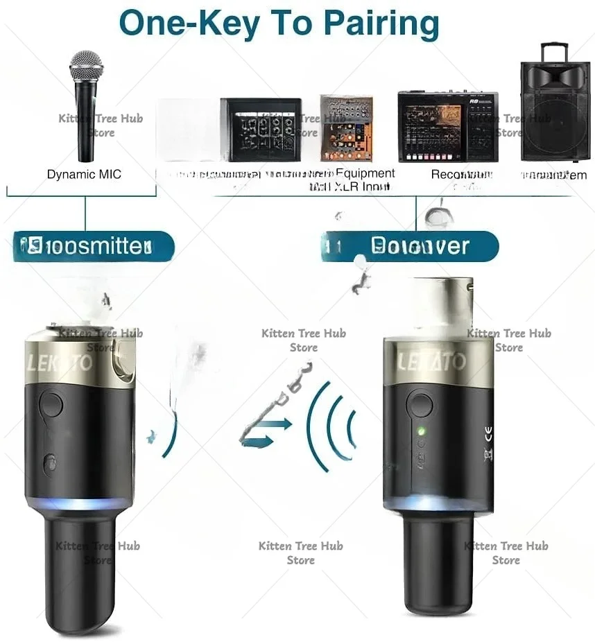 For Guitar Microphone Wireless Accessories Electric Wireless Microphone System Plug on XLR Wireless Transmitter Receiver