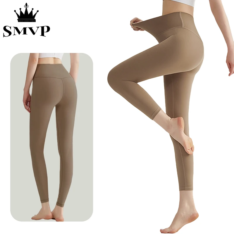 

Smvp the new style of non-size high-waist hip-lifting yoga pants, no awkward lines, light sports women's clothing.