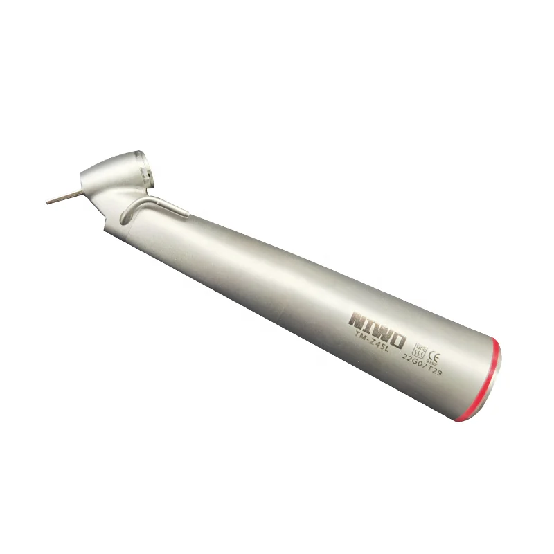 

CA1-4.2L 45 Degree Fiber Optic den tal Handpiece 1:4.2 Increasing Speed Red Ring Contra Angle