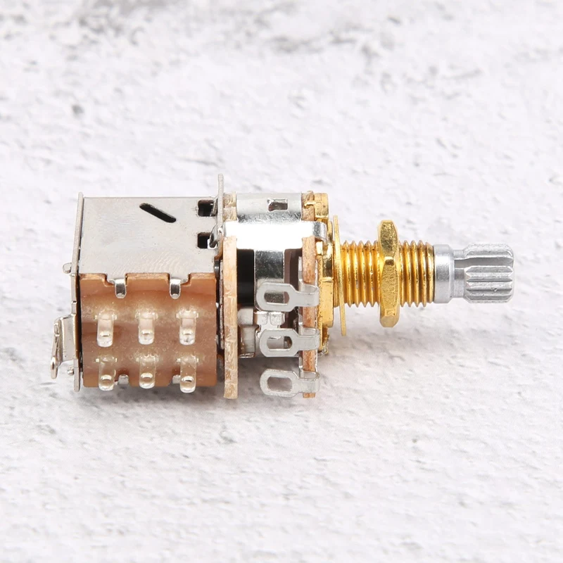 AS98-Guitar Pots 500K Short Split Shaft Audio Taper Push/Pull Potentiometer