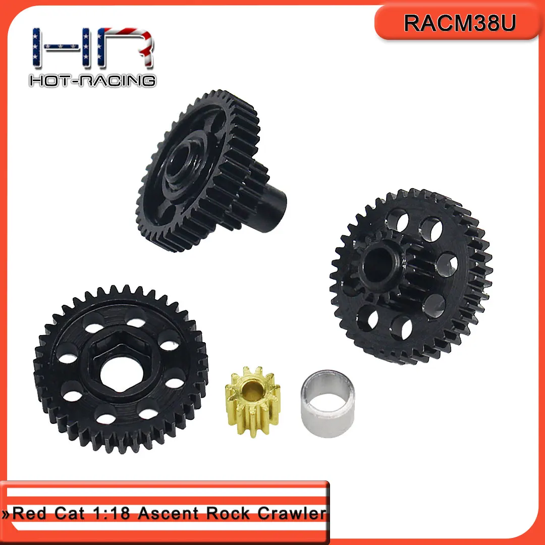 Hot Racing Ultra Low Range 20.5 : 1 Crawl Super Duty Hardened Steel Internal Gear Set  For RedCat 1:18 Ascent Rock Crawler