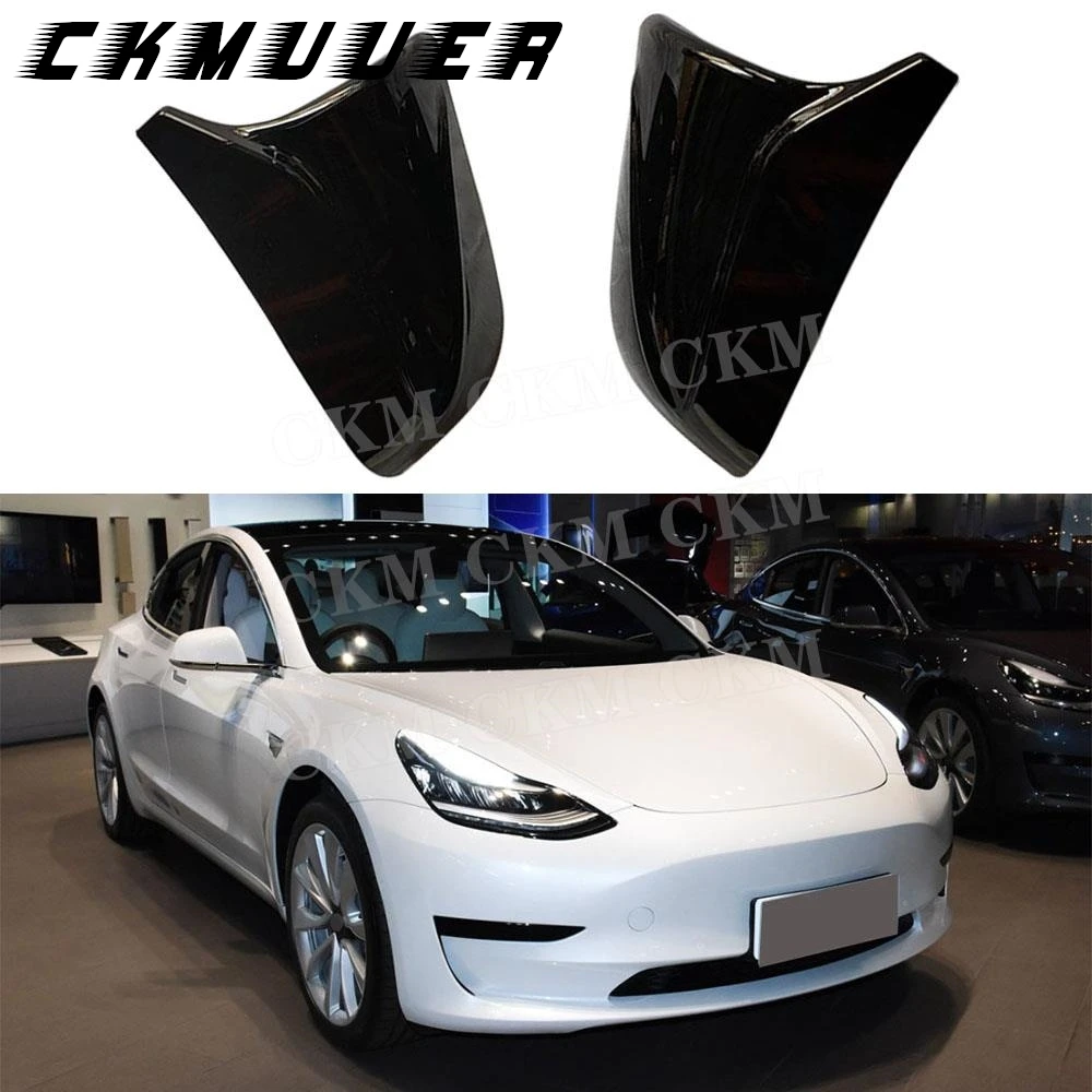 

CKMUUER ABS глянцевый черный автомобильный боковой зеркальный чехол для зеркала заднего вида, сменные комплекты кузова для Tesla Model 3 2017+, аксессуары