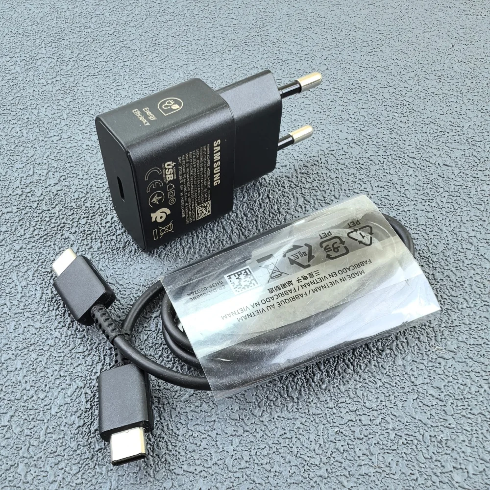 

EP-T2510 Samsung 25W EU Charger PD Super Fast Charging Adapter 1/2 M Type C Cable For Galaxy Z Flip Fold 7 6 5 4 3 S25 Ultra A25