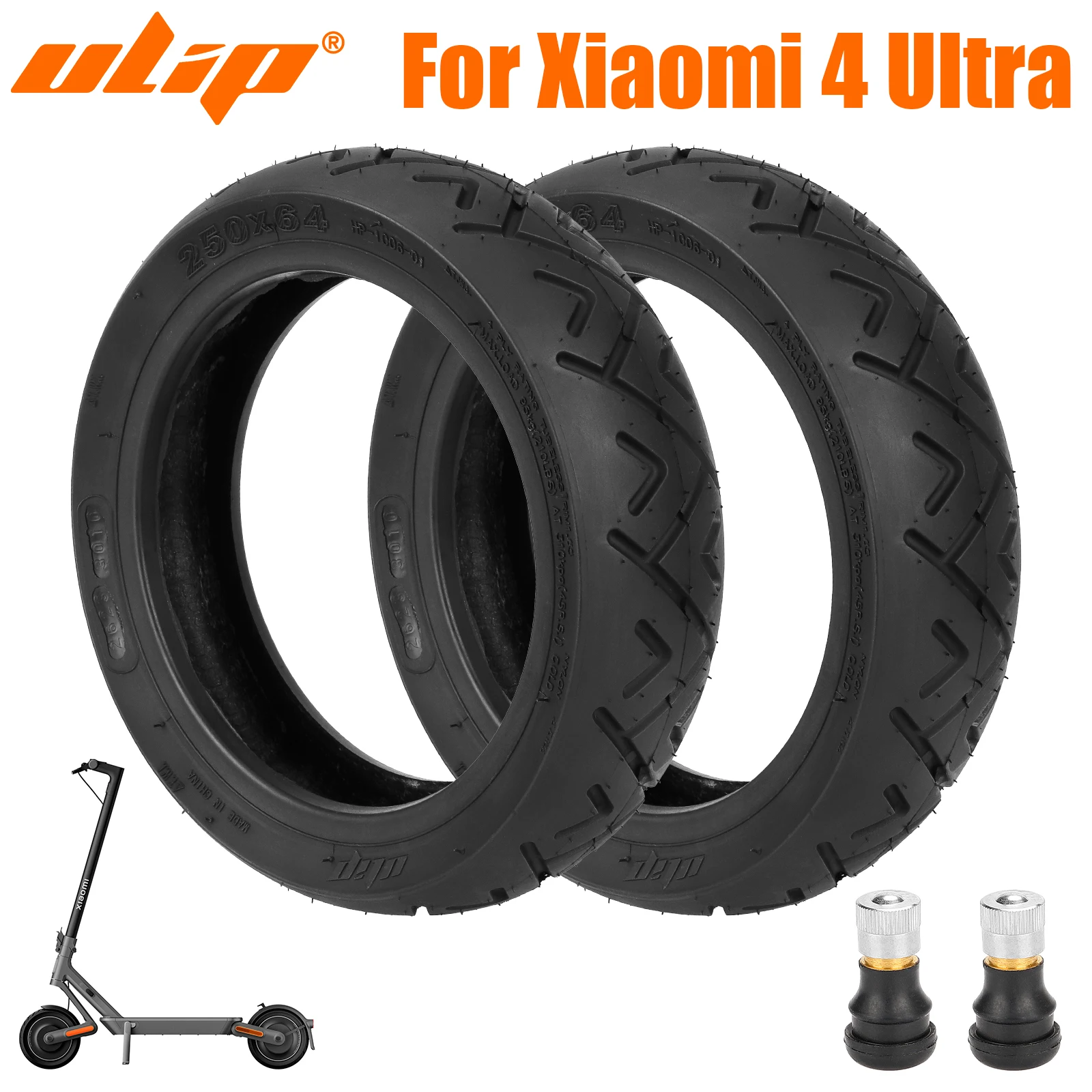 Ulip 250x64 Quality City Road Vacuum Tire For Xiaomi 4 Ultra Scooter Upgraded Thicken Tubeless 10