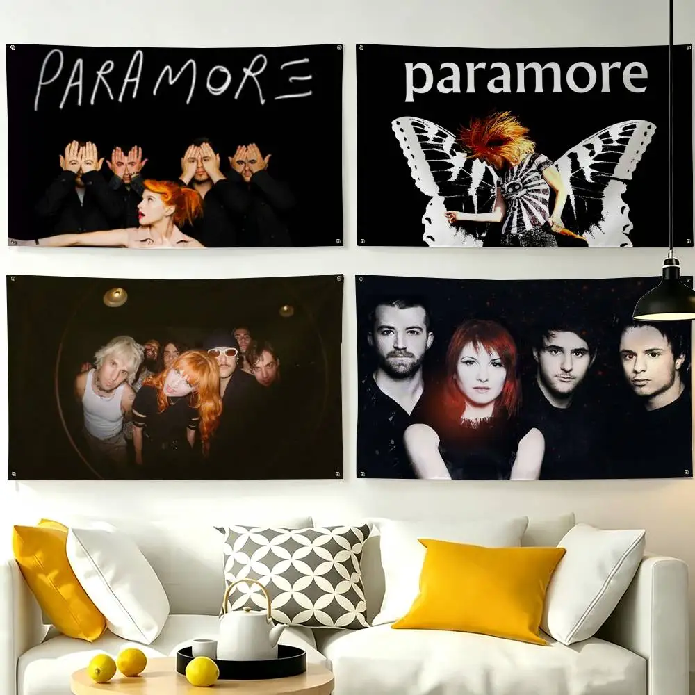 P-Paramore  Flags Wall Hanging Tapestry Outdoor Garage Room Decorative flag Background Blanket