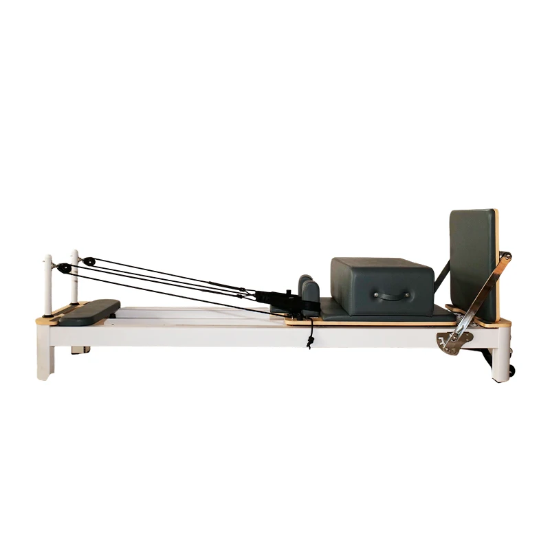

Custom White Aluminum Pilates Reformer Durable Home Commercial Fitness Equipment Portable Adjustable for Studio Use on Sale