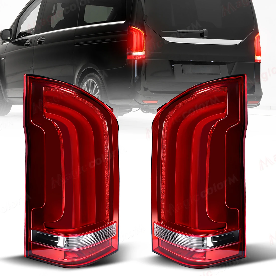 For Mercedes-Benz Vito V-Class V220D V250 V260 V300 W447 2016 2017 - 2023 Tail Lamp Driving Turn Signal Brake Rear Fog Lights