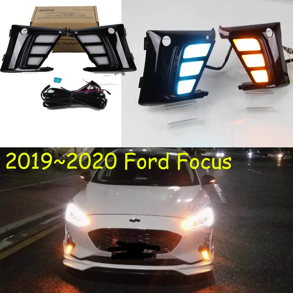 

1SET car bumper day light for Focus daytime light 2019 2020year car accessories LED headlight for Focus fog lamp