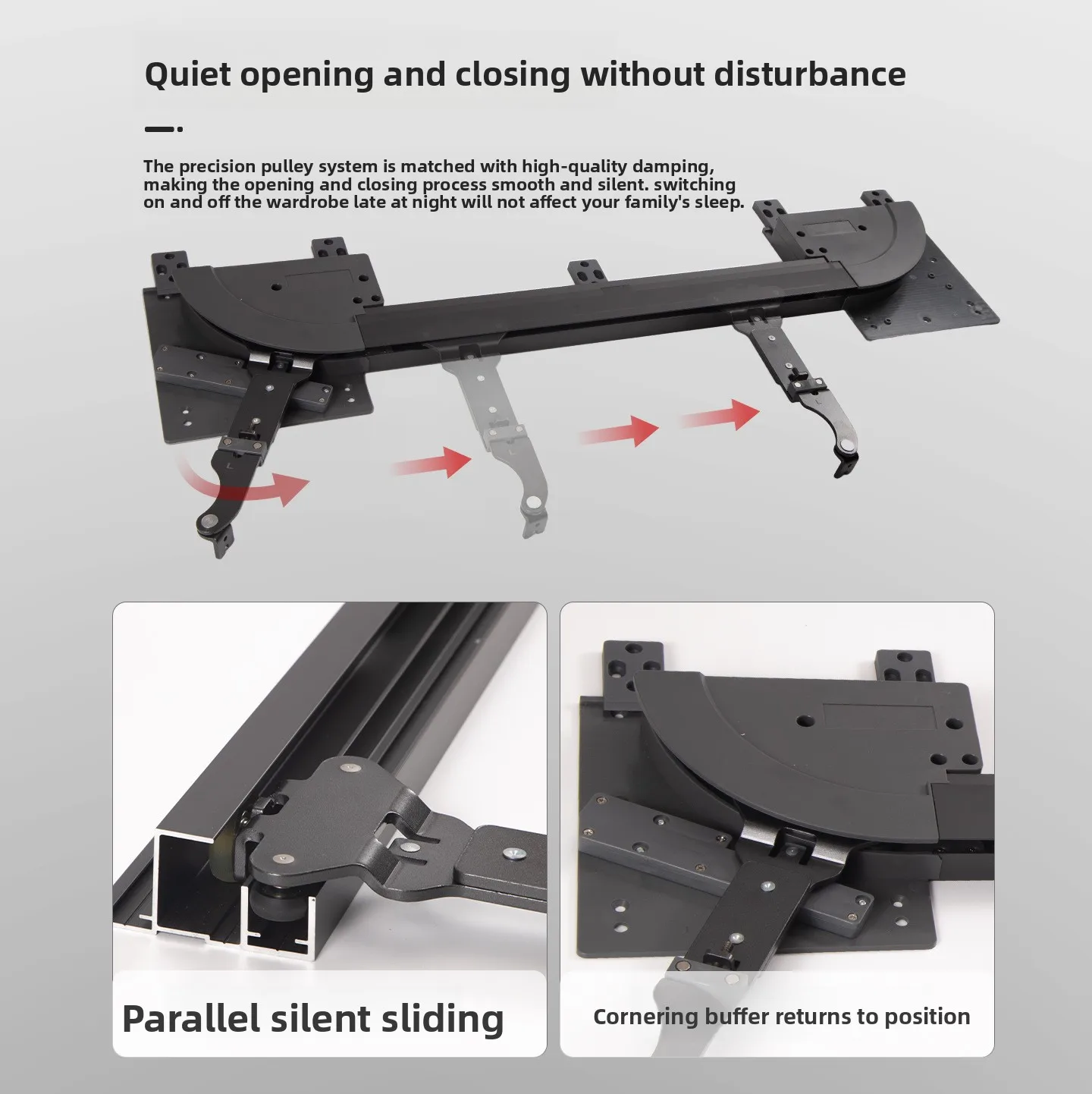 180 degree folding door hardware accessories, top mounted large angle hinge wardrobe wooden door aluminum frame no lower