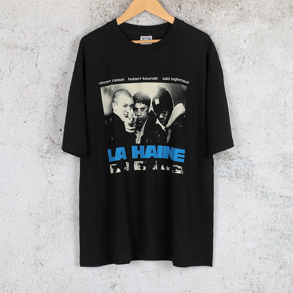 La Haine T-Shirt Bad Taste 1995 French Movie Graphic Screen Discharge Print Retro VTG Street Short Sleeves Cotton Men's Shirts