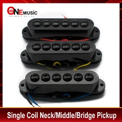 Single Coil Electric Guitar Pickup for ST Guitar Ceremic Magnet Pickup Neck/Middle/Bridge Pickup Guitar Accessories Black