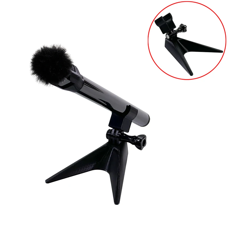 1PCS Wireless Microphone Handy Grip Desktop Interview Stand 3D Printed Bracket Photography Accessories for DJI MIC 2/Mini/GoPro