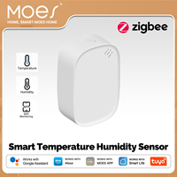 MOES ZigBee 3.0 Smart Hygrometer Wireless Temperature Humidity Sensor Indoor APP Control Smart Home Automation Works with Alexa