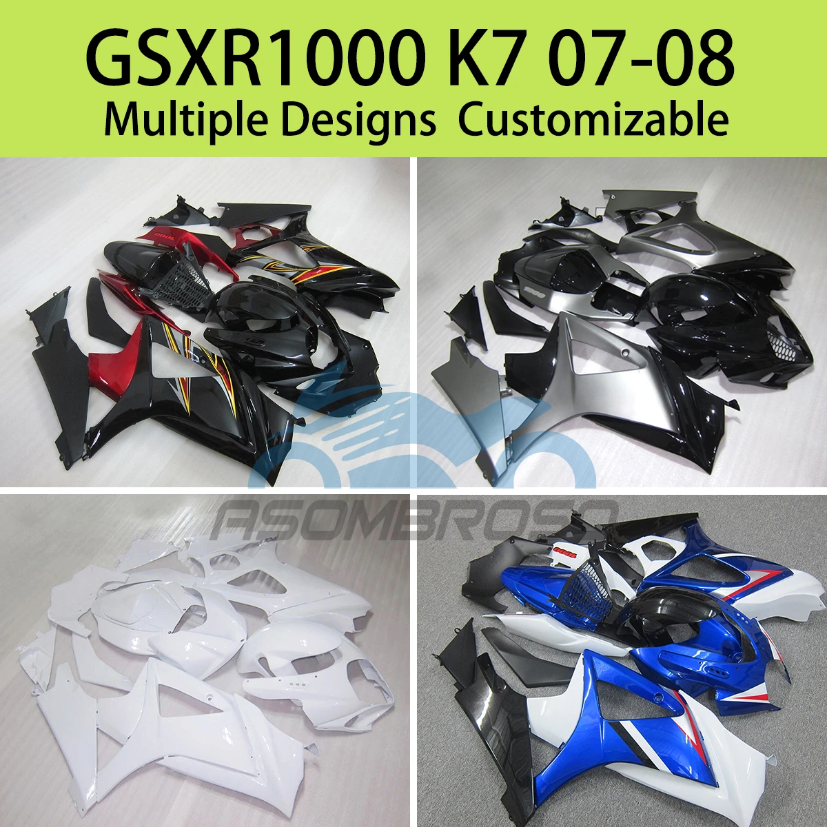 Hot Style Fairing Kit GSXR1000 K7 07 08 Motorcycle Accessory Complete Fairings for SUZUKI GSXR 1000 2007 2008