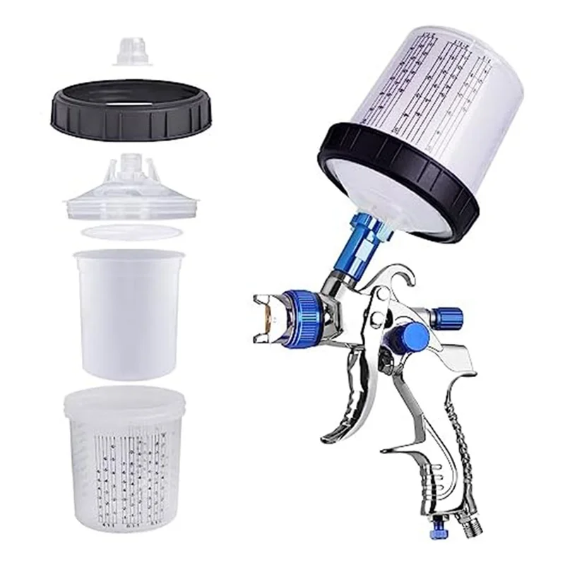 Disposable Paint Guncups Automotive Paint Gun Kit For HVLP Paint Sprayguns, For Car Primer, Top Coat, Base Coat Gel Coat-AS55