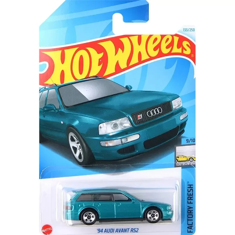 Coche de Aleación Original Hot Wheels Verde '94 AUDI Avant RS2 Factory Fresh Modelo 1/64 Vehículo de Colección Juguetes Automotrices No.133 2024 L