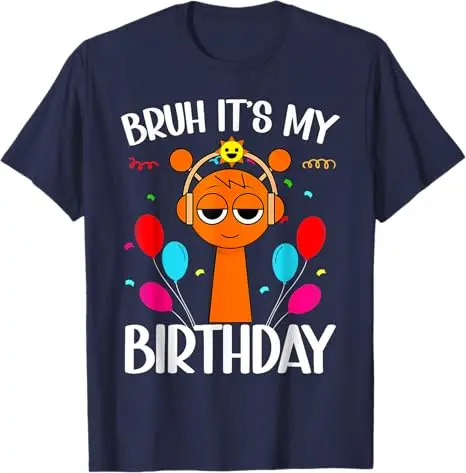 Sprunki Kindergeburtstags-T-Shirt |   Modisches T-Shirt „It's My Birthday Saying“, kurzärmelig, grafisches Outfit, Sons Nephew B-Day-Geschenke