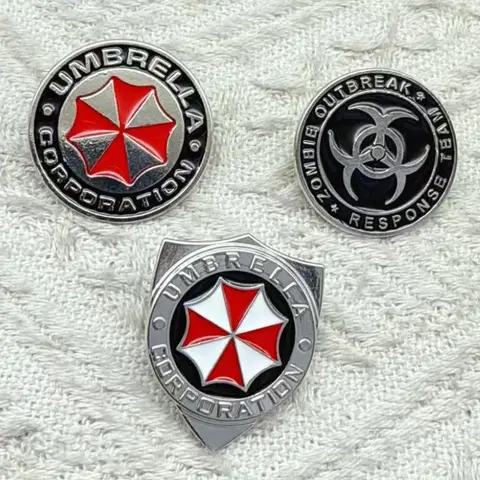 3 st Classics Biohazard Service Evil Resident Emaljbrosch Nål Kavajslag Ryggsäck Metall Märken Mode Smycken Accessoarer Drop Shi 10 best sales Pin Resident Evil - №2