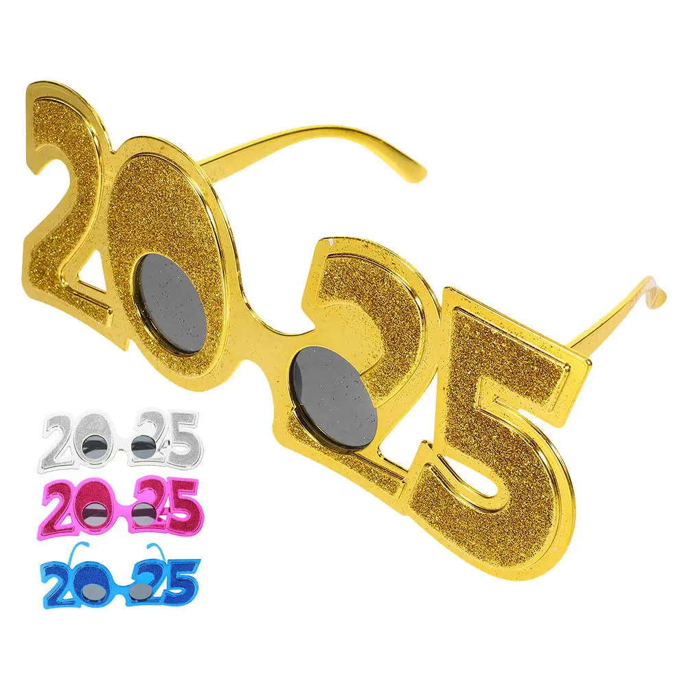 

4Pcs Funny Glasses New Year Eyewear 2025 Party Props Photo Decoration Plastic Party Supplies Eyeglasses 2025 Eyeglasses