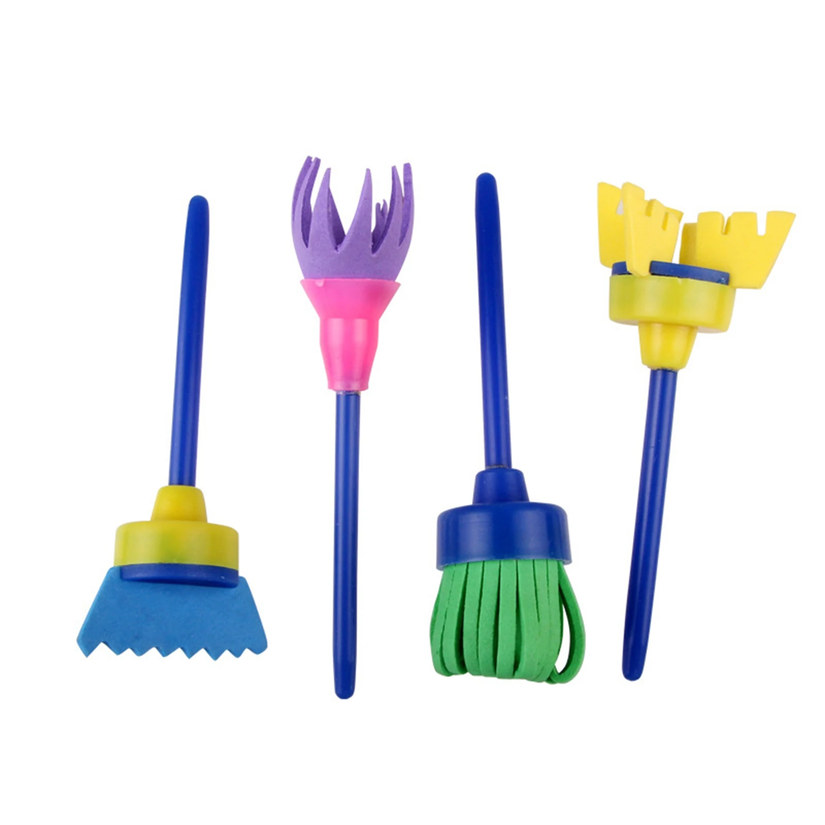 ชุดเสื้อกันเปื้อนศิลปะสำหรับเด็ก A04F-Pack จำนวน 2 ชิ้น, ผ้ากันเปื้อนสำหรับเด็กกันน้ำสำหรับวาดภาพ & ชุดแปรงทาสีฟองน้ำสำหรับเด็ก 47 ชิ้น