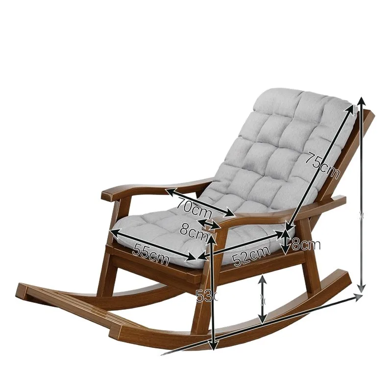 

Rocking chair adult nap household rocking chair recliner lunch break living room lazy sofa balcony leisure back chair
