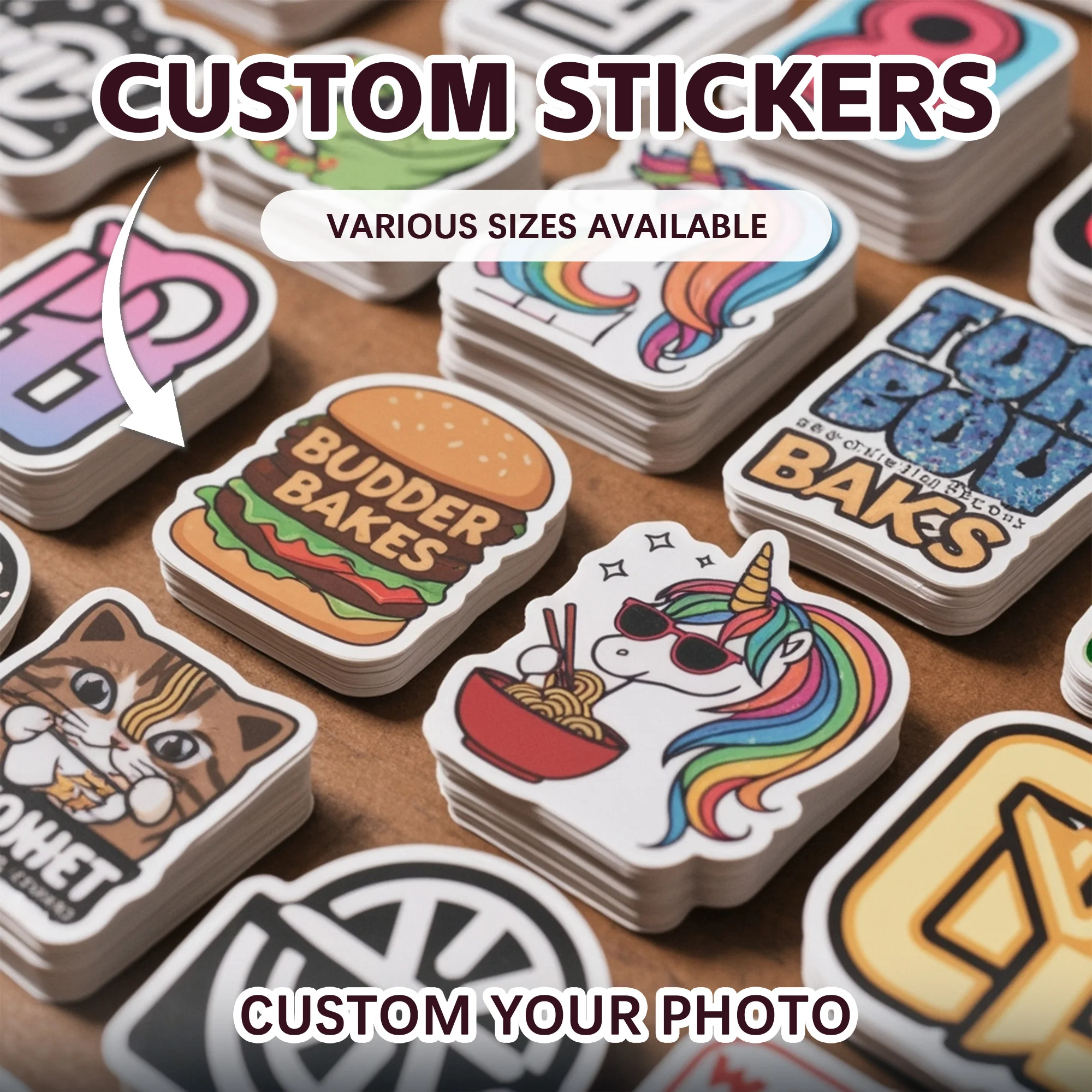 

Custom Stickers of Any shape Waterproof Personalized Stickers Custom Logo Labels for Laptop Business logo Wedding Birthday Deco