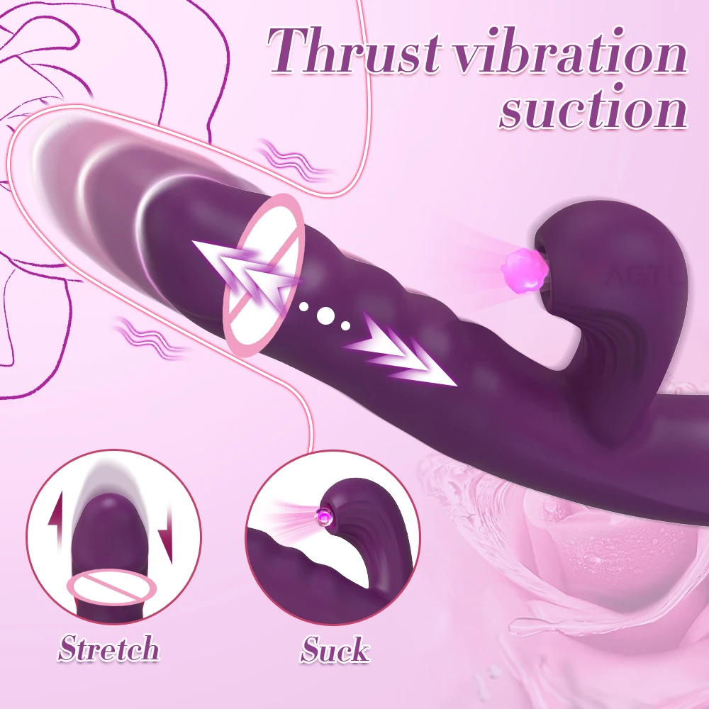 Powerful Thrusting Sucking Vibrator Female Sucker Clitoris Stimulator G Spot Dildo Massager Adult Goods Sex Toys Shop for Women