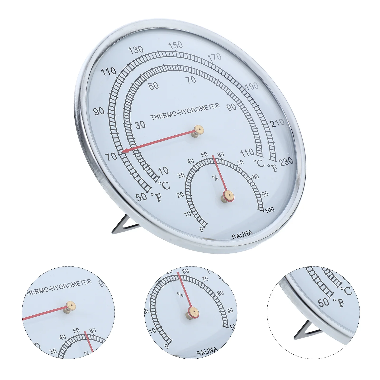 عالية الدقة ساونا ميزان الحرارة الرطوبة عرض كبير دائم موثوقة المنزل ساونا الملحقات داخلي مقياس الرطوبة البخار