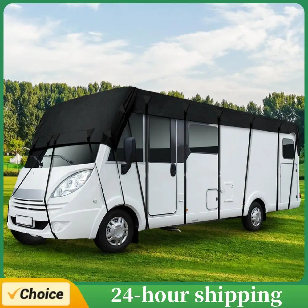 

8.5x3m RV Sun Protection Car Cover Waterproof Caravan Rooftop Tarpaulin Foldable Motorhome Roof Cover for RV Travel Car Supplies