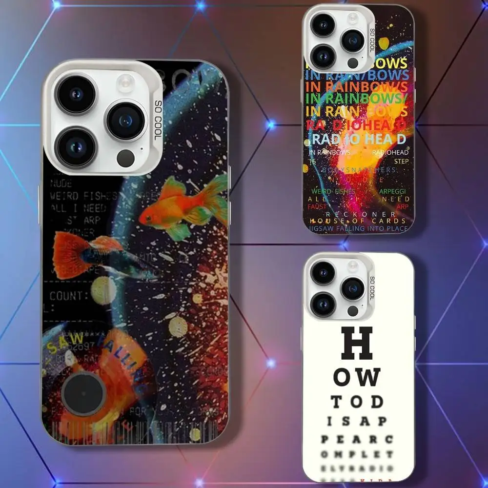 

Rock Band R-Radioheads Phone Case For iPhone 16,15,14,13,12,11,Pro,XS,Max,Plus,Mini,SE White Candy Matte Shockproof Cover