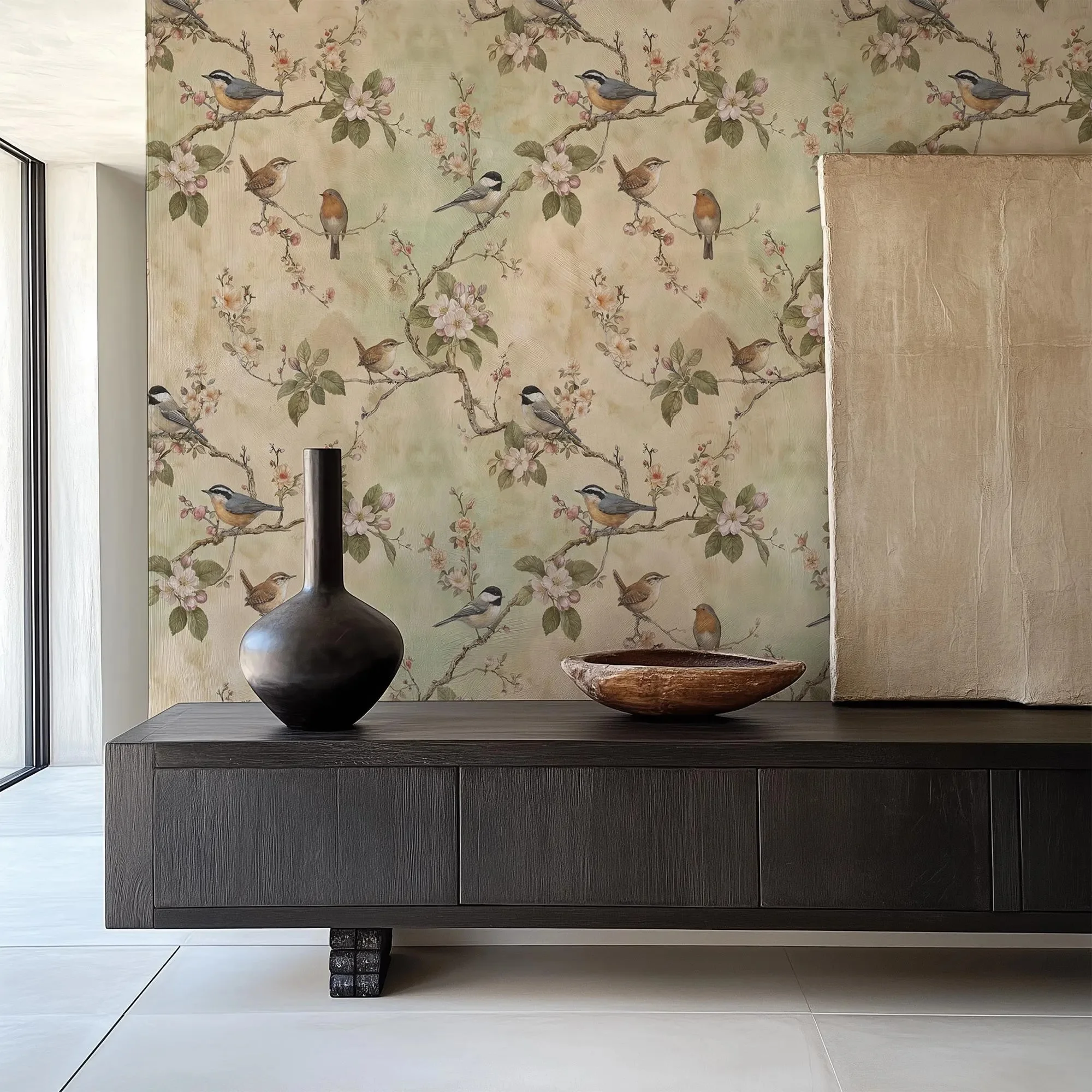 Customized Size Mural European Jungle Tree Wallpaper Home Decoration Living Room Bedroom Flower and Bird Decoration Painting