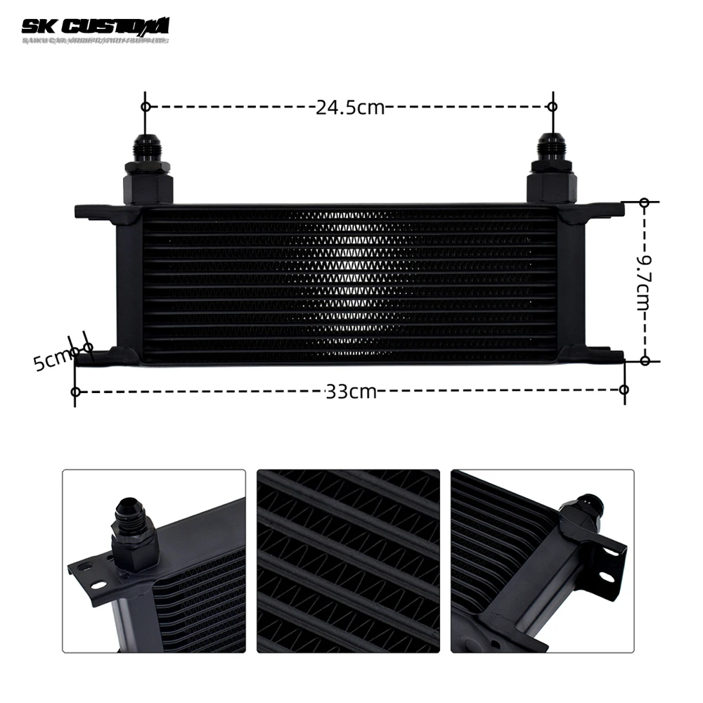 SK CUSTOM For VW Audi Skoda 1.4T 1.6L MK6 MK5 EA111 Engine Oil Cooler Kit A3 Octavia Oil Filter Adapter Radiator CarModification