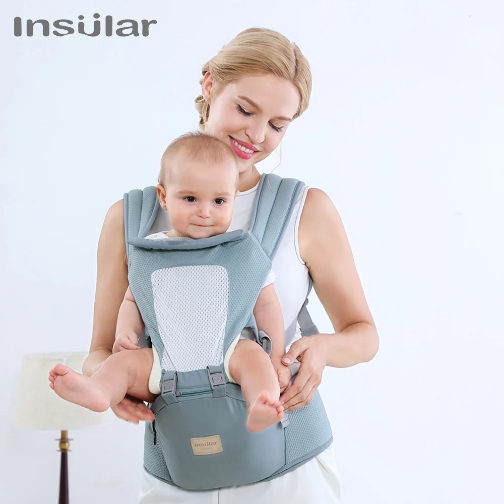 Insular Baby Carrier Front Facing Hipseat Kangaroo Ergonomic Baby Sling Carriers for Newborn Toddler Kids Loading Bear 20Kg