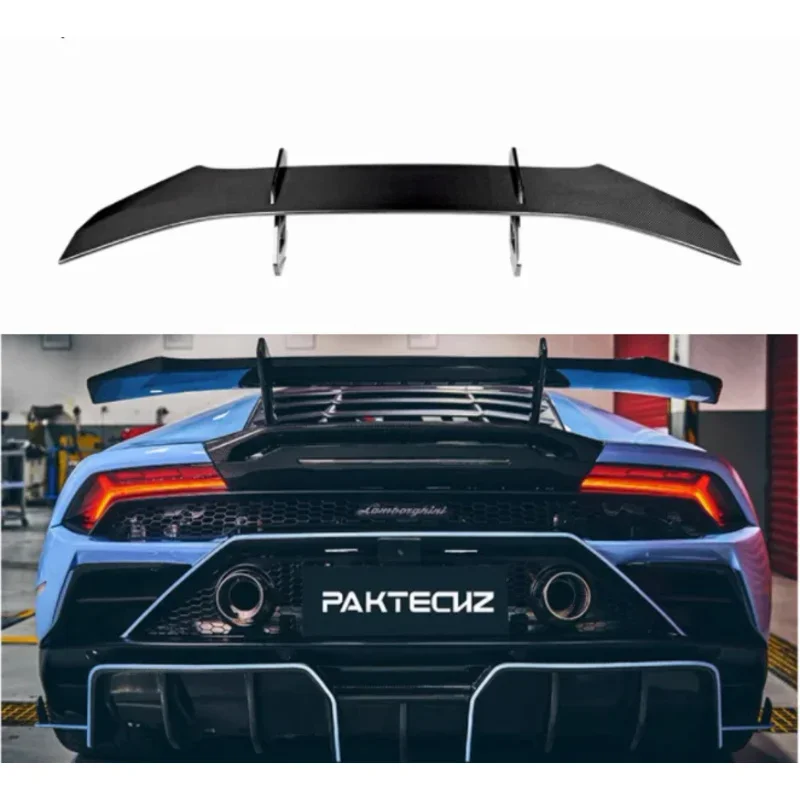 For Lamborghini Huracan EVO RWD 2020 2021 2022 2023 Real Dry Carbon Fiber Car Rear Trunk  Wing  Lip Spoiler