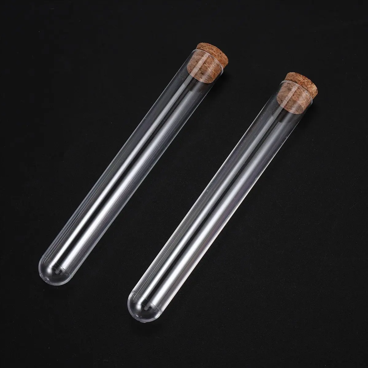 Doings 50 Peças Tubo de Ensaio de Plástico 20x150mm 30ml com Rolha, Tubo Transparente para Lembrancinha de Casamento e Embalagem