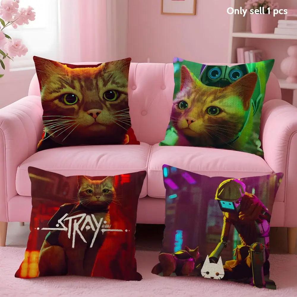 Video Game S-Stray Cushion Cover Decorative Linen Throw Pillow Case Soft For Bed Sofa Car Home Decor