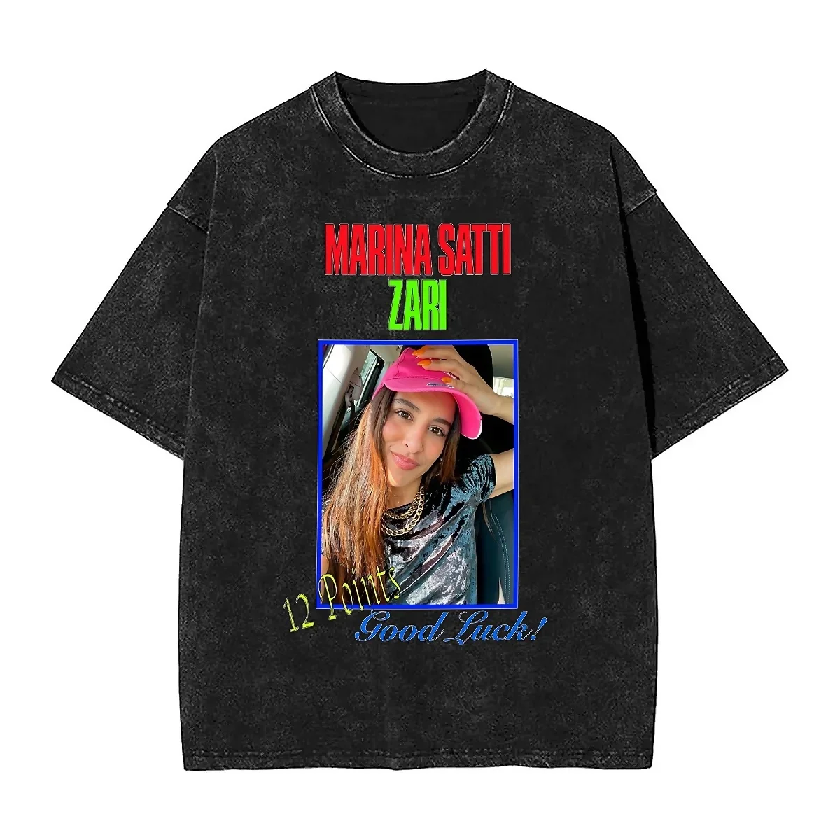 Marina Satti Zari  Washed T Shirts Trendy Eurovision Song Contest 2024 Greece Tees Awesome Casual Tops Gift Idea