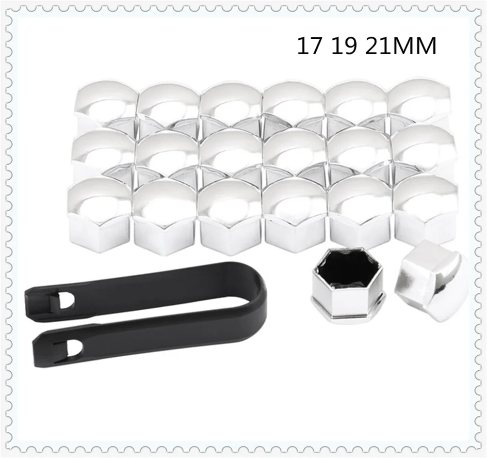 20Pcs universal 17 19 21mm tire nut bolt protection cap car shape for KIA SOLARIS Verna IX25 IX35 IX45 Sonata